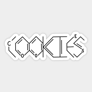 Cookies Molecule Sticker